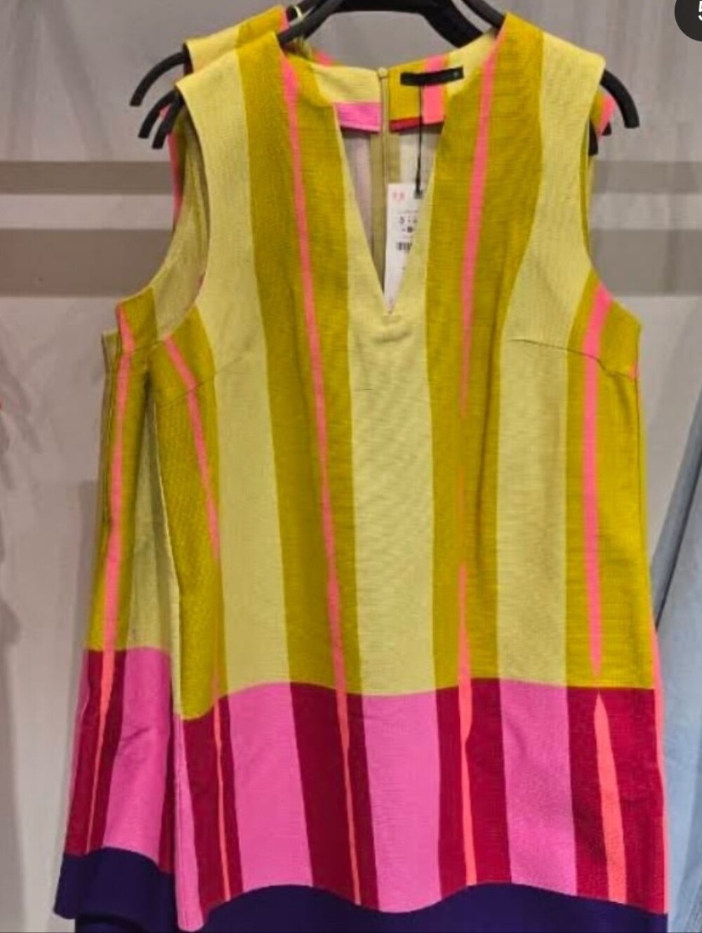 Sz M ZARA WOMAN SS26 MULTICOLORED SHORT STRIPED DRESS - Picture 7 of 8